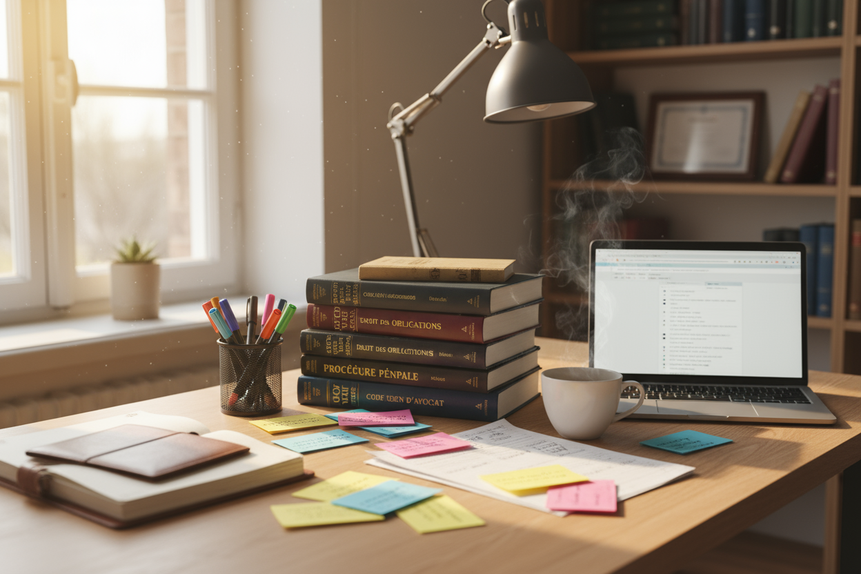 réviser examen avocat lecture fiches